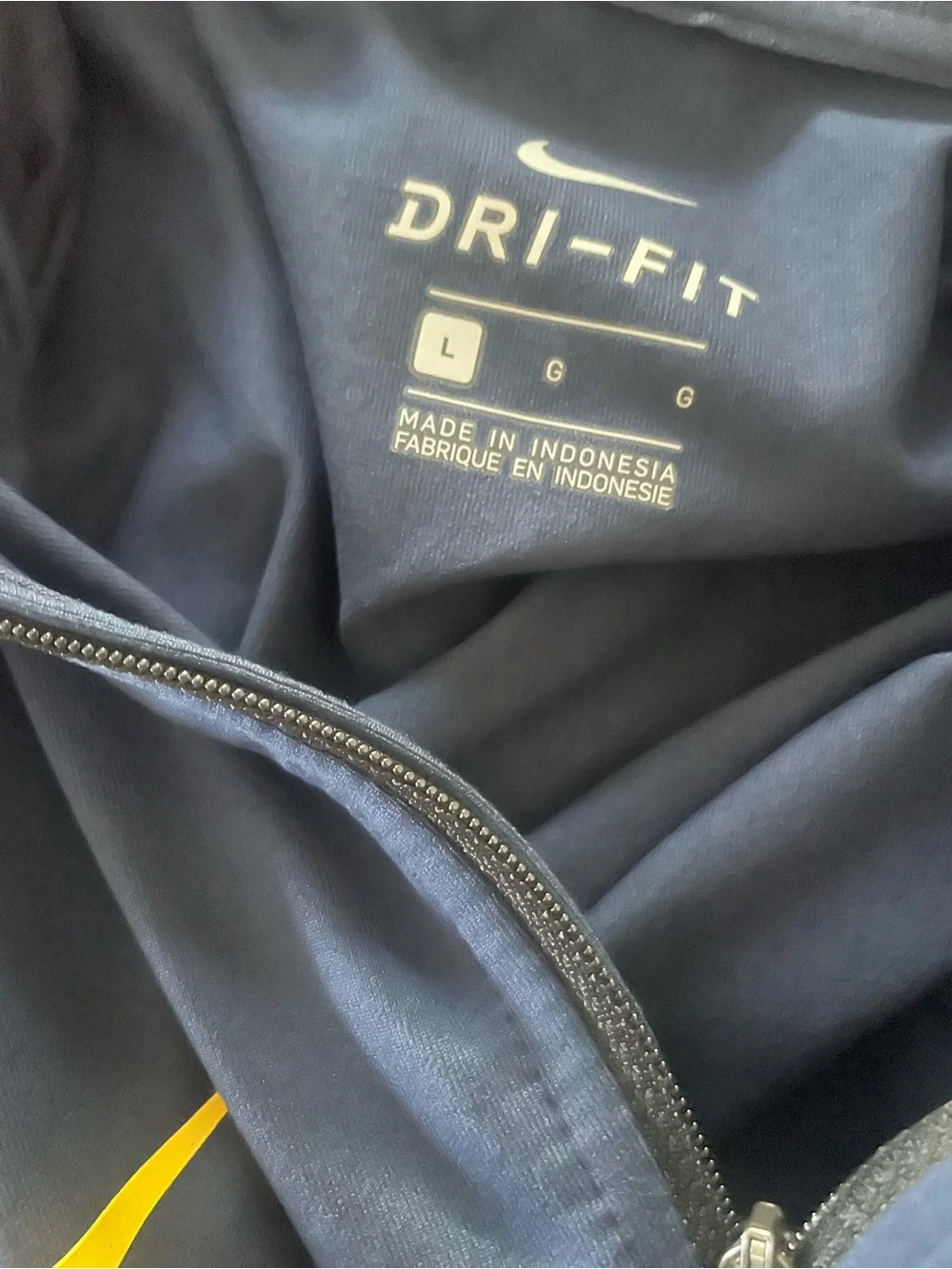 Nike Navy & Maize Dri-FIT Half-Zip Athletic Pullover
